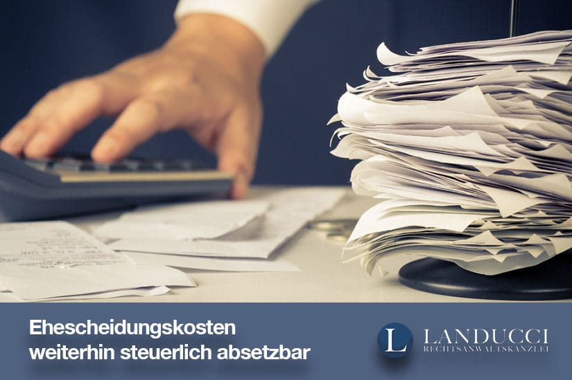 Scheidungskosten weiterhin steuerlich absetzbar: Finanzgericht Köln hält Kosten für Scheidung und Scheidungsanwalt weiterhin für absetzbar.